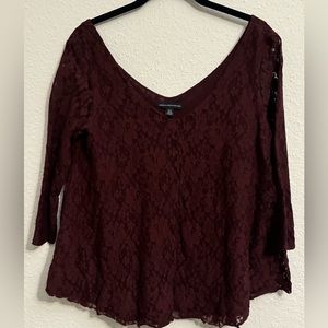 Burgundy Blouse perfect for accessories